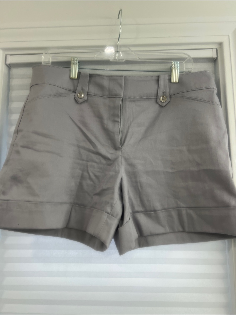 White House Black Market Light Gray Cuffed Shorts